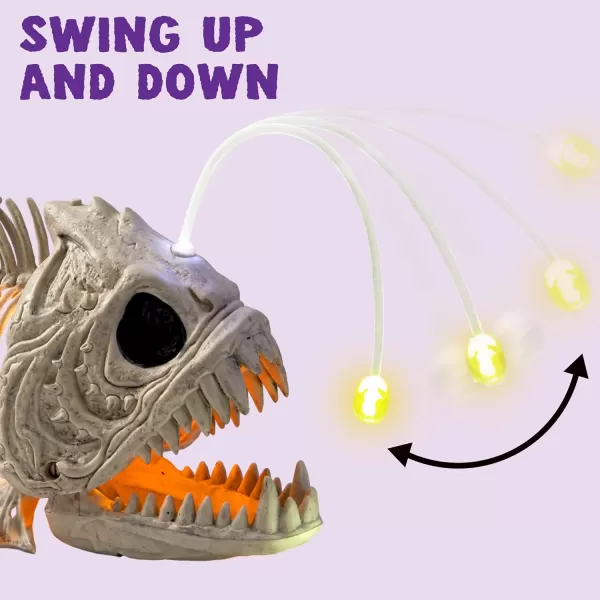 JOYIN Halloween Skeleton Fish with LED Eye for Halloween Decoration Graveyard Decorations IndoorOutdoor Spooky Scene