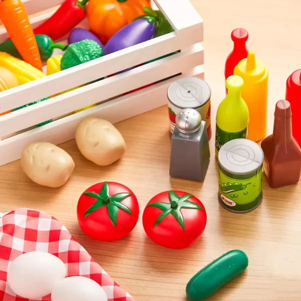 JOYIN Play Food Set 135 Pieces Play Kitchen Set for Market Educational Pretend Play Food Playset Kids Toddlers Toys Kitchen Accessories Fake Food Party Favor Christmas Stocking Stuffers