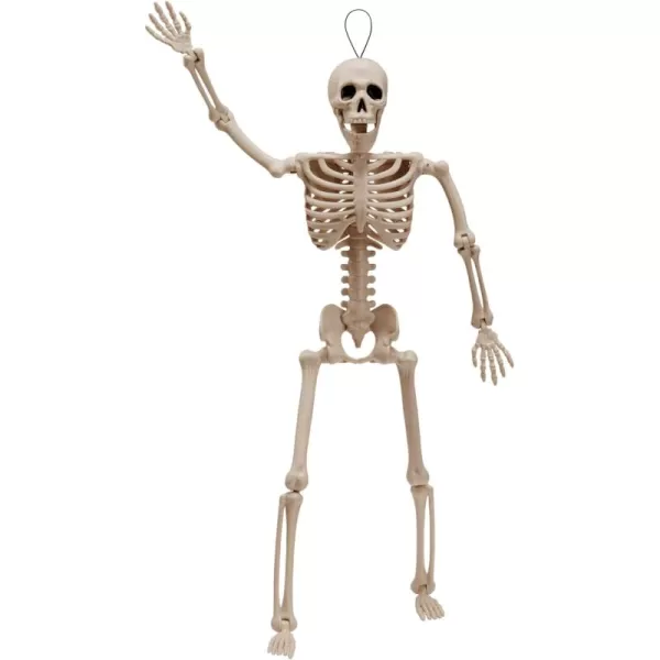 JOYIN 3 PCS 16 Inches Halloween Hanging Skeletons Full Body Posable Joints Movable Plastic Bones for Halloween Party Outdoor Indoor Decor Yard Patio Lawn Garden Props Decorations16 inches