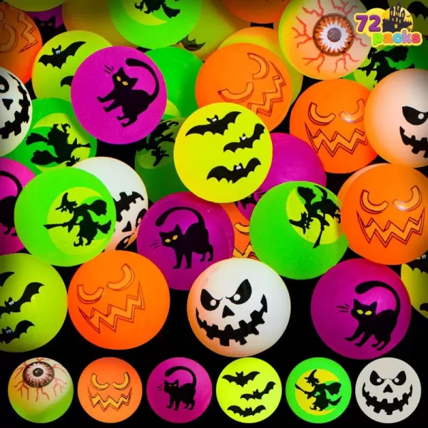 JOYIN 72 PCS Halloween Bouncy Balls Glow in The Dark Bouncing Balls Eyeballs for Halloween Party Favors Decorations Halloween Goodie Bag fillers Trick or Treating School Classroom Game Prizes
