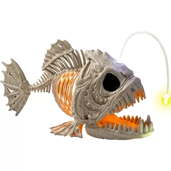JOYIN Halloween Skeleton Fish with LED Eye for Halloween Decoration Graveyard Decorations IndoorOutdoor Spooky Scene