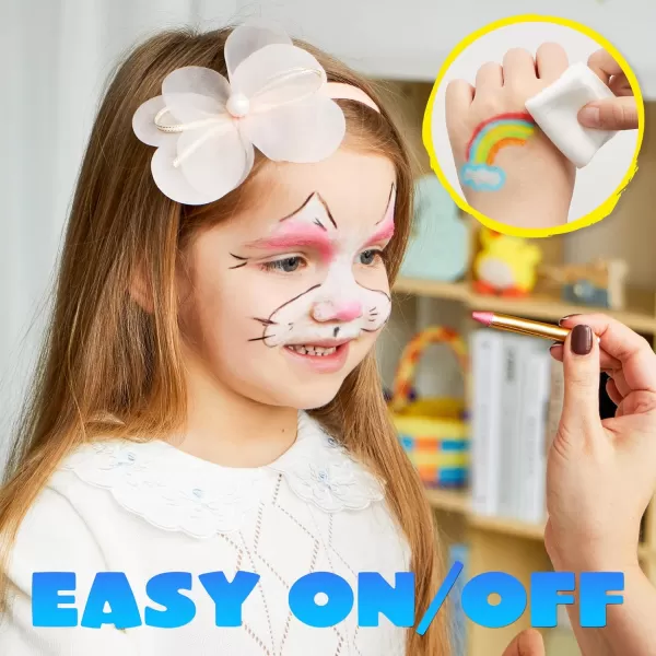 42PCS Face and Body Paint Crayons Face Painting Kit Safe and NonToxic Ultimate Party Pack Including 14 Metallic Colors for Birthday Makeup Party Supplies Festivals Gifts for Kids Girls Boys