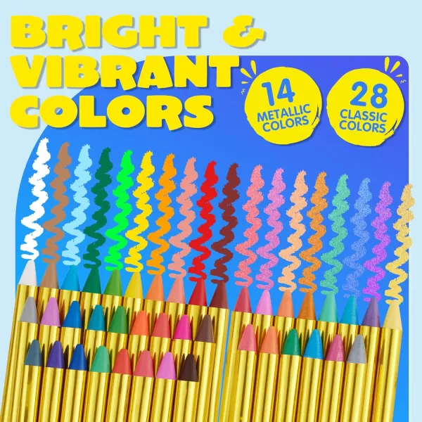 42PCS Face and Body Paint Crayons Face Painting Kit Safe and NonToxic Ultimate Party Pack Including 14 Metallic Colors for Birthday Makeup Party Supplies Festivals Gifts for Kids Girls Boys