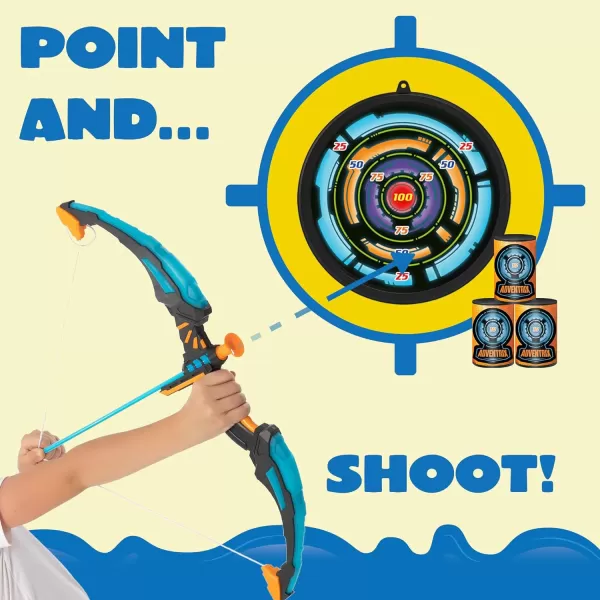 JOYIN 2 Pack Bow and Arrow Archery Toy Set for Kids Light Up Archery Play Set with 2 Luminous Bows 18 Suction Cups Arrows 6 Targets and 2 QuiversBlack