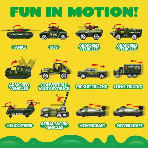 JOYIN 25 in 1 Green Military Big Truck Toys Army Men Tanks Set with Soldier Men Mini Battle Car Toy in Carrier Truck with Lights and Sounds Gifts for Toddler Kids Boys Ages 3Military Truck