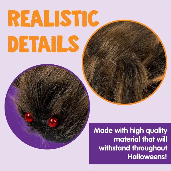 JOYIN 5 Ft Halloween Outdoor Decorations Giant Spider Large Hairy Spider Halloween Decor Outside Huge Fake Spider Props for Yard Lawn Haunted Houses Decoration BrownBrown