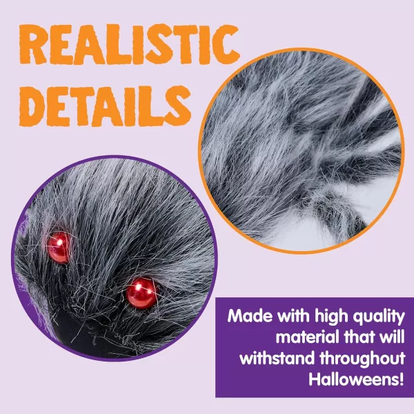 JOYIN 5 Ft Halloween Outdoor Decorations Giant Spider Large Hairy Spider Halloween Decor Outside Huge Fake Spider Props for Yard Lawn Haunted Houses Decoration BrownGray