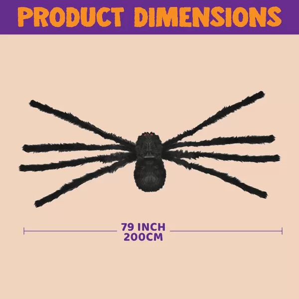 JOYIN 5 Ft Halloween Outdoor Decorations Giant Spider Large Hairy Spider Halloween Decor Outside Huge Fake Spider Props for Yard Lawn Haunted Houses Decoration BrownBlack