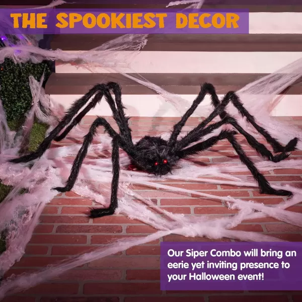 JOYIN 5 Ft Halloween Outdoor Decorations Giant Spider Large Hairy Spider Halloween Decor Outside Huge Fake Spider Props for Yard Lawn Haunted Houses Decoration BrownBlack