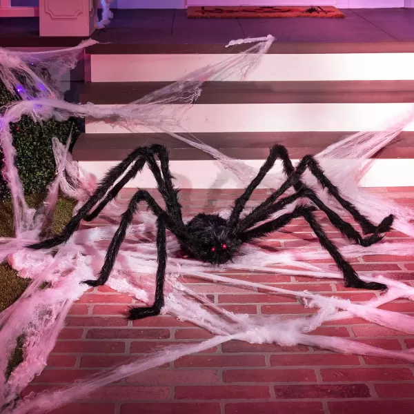 JOYIN 5 Ft Halloween Outdoor Decorations Giant Spider Large Hairy Spider Halloween Decor Outside Huge Fake Spider Props for Yard Lawn Haunted Houses Decoration BrownBlack