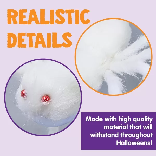 JOYIN 5 Ft Halloween Outdoor Decorations Giant Spider Large Hairy Spider Halloween Decor Outside Huge Fake Spider Props for Yard Lawn Haunted Houses Decoration BrownWhite