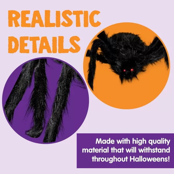 JOYIN 5 Ft Halloween Outdoor Decorations Giant Spider Large Hairy Spider Halloween Decor Outside Huge Fake Spider Props for Yard Lawn Haunted Houses Decoration BrownBlack