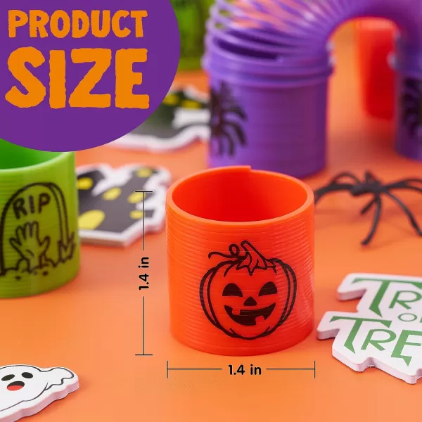 JOYIN 60 PCS Halloween Coil Spring for Kids Mini Magic Springs Toys Fidget Stress Coils Toy for Halloween Party Favors Trick or Treat Bags Stuffers Classroom Exchange Carnival Game Prizes