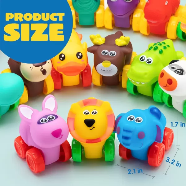 JOYIN Animal Cars Soft Rubber Car Set Toy Baby Mini Toy Vehicles Bath Toy Car for Boys and Girls Babies Christmas Birthday Gift Summer Beach and Pool Activity Party Favors for KidsAnimals