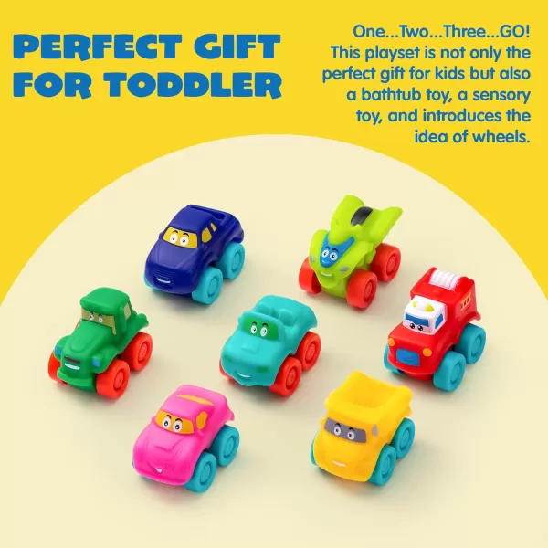 JOYIN Animal Cars Soft Rubber Car Set Toy Baby Mini Toy Vehicles Bath Toy Car for Boys and Girls Babies Christmas Birthday Gift Summer Beach and Pool Activity Party Favors for KidsTransportations