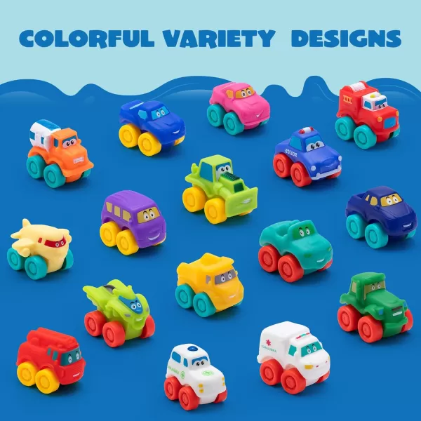 JOYIN Animal Cars Soft Rubber Car Set Toy Baby Mini Toy Vehicles Bath Toy Car for Boys and Girls Babies Christmas Birthday Gift Summer Beach and Pool Activity Party Favors for KidsTransportations