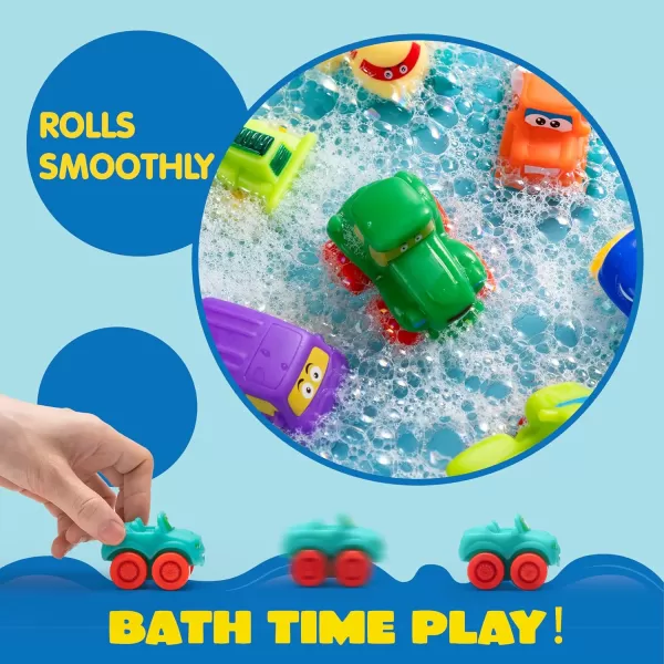 JOYIN Animal Cars Soft Rubber Car Set Toy Baby Mini Toy Vehicles Bath Toy Car for Boys and Girls Babies Christmas Birthday Gift Summer Beach and Pool Activity Party Favors for KidsTransportations