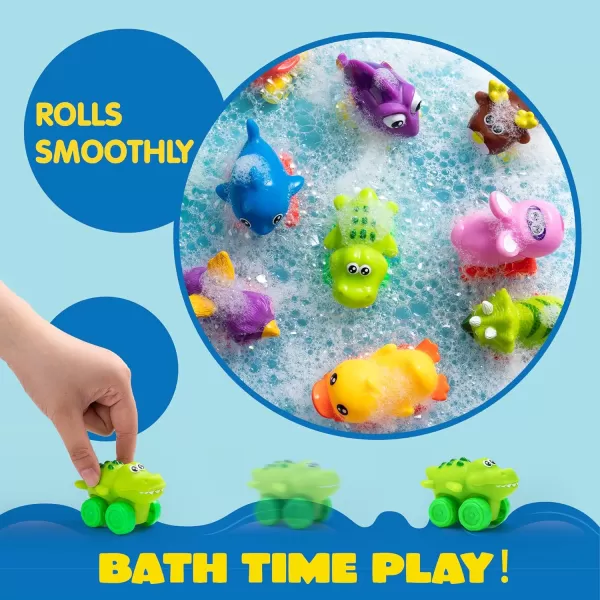 JOYIN Animal Cars Soft Rubber Car Set Toy Baby Mini Toy Vehicles Bath Toy Car for Boys and Girls Babies Christmas Birthday Gift Summer Beach and Pool Activity Party Favors for KidsAnimals