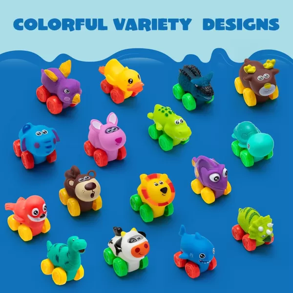 JOYIN Animal Cars Soft Rubber Car Set Toy Baby Mini Toy Vehicles Bath Toy Car for Boys and Girls Babies Christmas Birthday Gift Summer Beach and Pool Activity Party Favors for KidsAnimals
