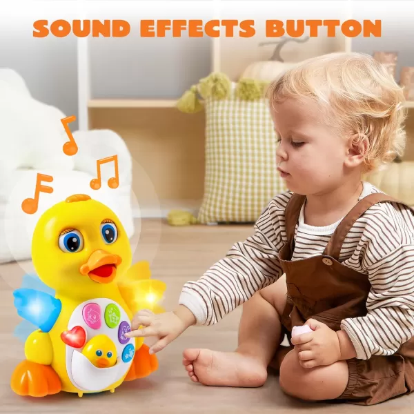 JOYIN Baby Toys Duck Infant Musical Toys 18 Months Tummy Time Toys with Music ampamp Lights Light Up Learning Toys Dancing Crawling Baby Toy Baby Easter Basket Stuffers Gifts
