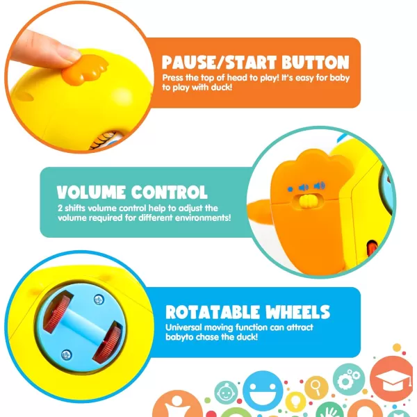 JOYIN Baby Toys Duck Infant Musical Toys 18 Months Tummy Time Toys with Music ampamp Lights Light Up Learning Toys Dancing Crawling Baby Toy Baby Easter Basket Stuffers Gifts
