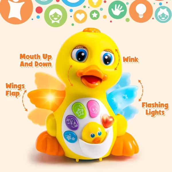JOYIN Baby Toys Duck Infant Musical Toys 18 Months Tummy Time Toys with Music ampamp Lights Light Up Learning Toys Dancing Crawling Baby Toy Baby Easter Basket Stuffers Gifts