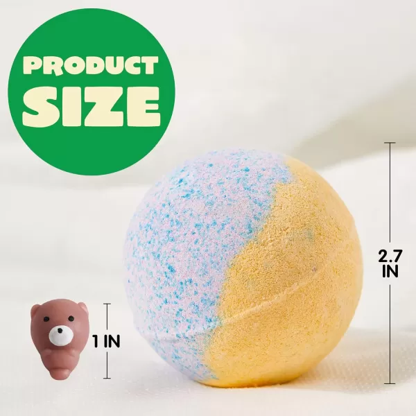 JOYIN Bath Bombs for Kids with Mochi Squishy Toy 12 Pack Bubble Bath Bombs with Surprise Toy Inside Natural Essential Oil SPA Bath Fizzies Set Party Favors for Boys Girls Birthday GiftsMochi Squishy Bath Bombs