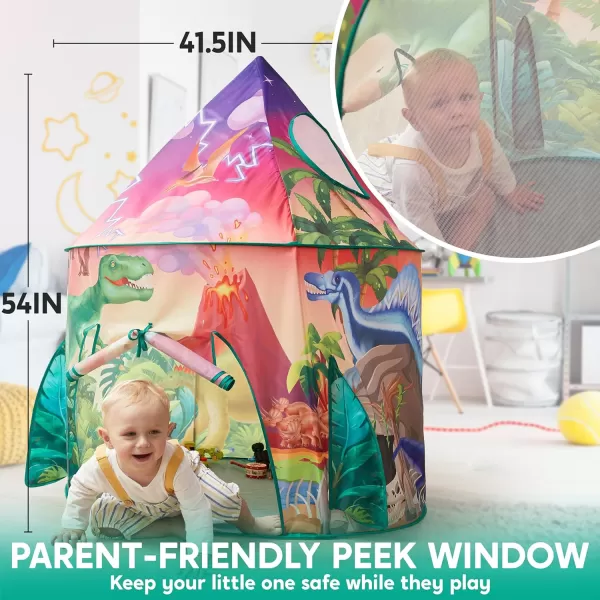 JOYIN Dinosaur Play Tent for Kids Pop Up Play Tent for Boys ampamp Girls Kids Indoor Outdoor Dinosaur Playhouse Tent Set for Toddlers BirthdayDinosaur Tent