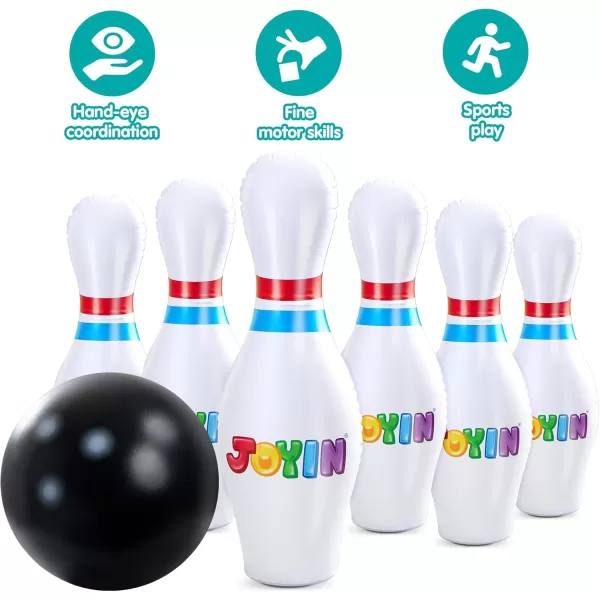 JOYIN Giant Inflatable Bowling Set for Kids and Adults Christmas Birthday Party Games Kids Education Motor Skills ToysClassic bowling