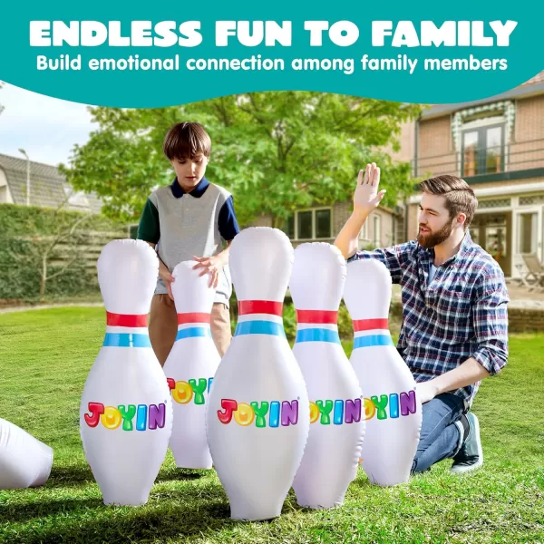 JOYIN Giant Inflatable Bowling Set for Kids and Adults Christmas Birthday Party Games Kids Education Motor Skills ToysClassic bowling