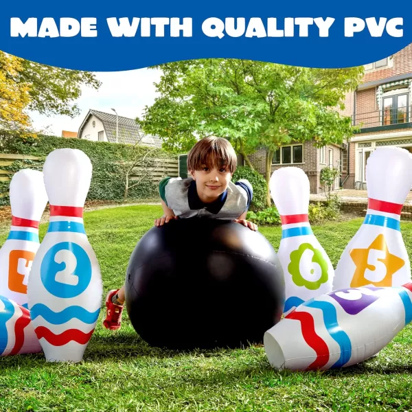 JOYIN Giant Inflatable Bowling Set for Kids and Adults Christmas Birthday Party Games Kids Education Motor Skills ToysEducational Bowling