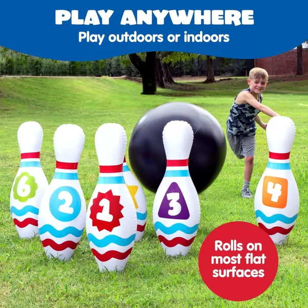 JOYIN Giant Inflatable Bowling Set for Kids and Adults Christmas Birthday Party Games Kids Education Motor Skills ToysEducational Bowling