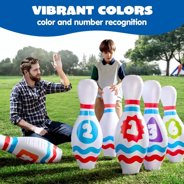 JOYIN Giant Inflatable Bowling Set for Kids and Adults Christmas Birthday Party Games Kids Education Motor Skills ToysEducational Bowling