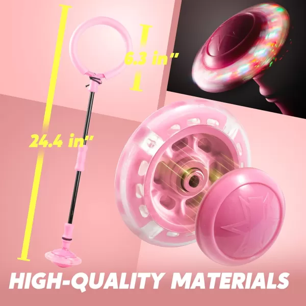 JOYIN Pink Ankle Skip Ball with Flashing Lights Skip it Toy for Kids Indoor ampamp Outdoor Flashing Swing Ball Foldable Sports Toy Birthday Gifts for Kids 3 4 5 