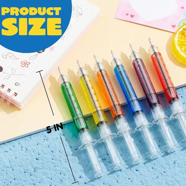 JOYIN Syringe Pens Bulk Party Favors 36pk Retractable Fun Nurse Pens Multi Color Novelty Pens Nursing School Supplies Halloween Party Favors