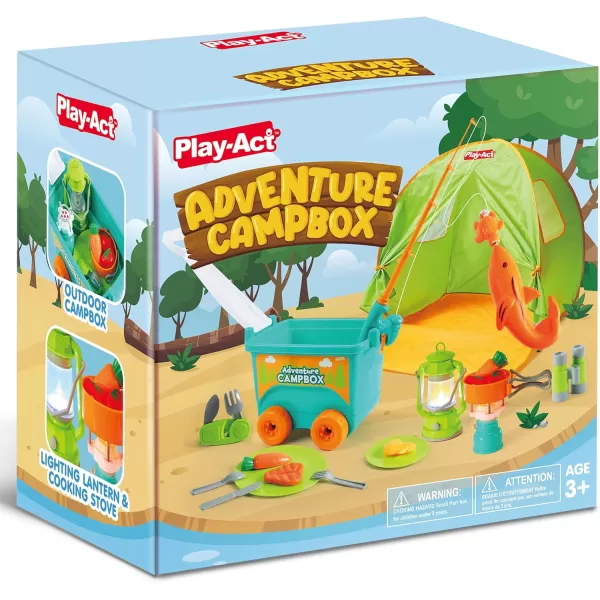 Kids Camping Set with Tent Camping Wagon Toy Toddler Adventure Playset for Boys Camping Gear Toys for Kids Indoor Outdoor Pretend Play Gift Idea for Boys Girls Age 3456 Year Old