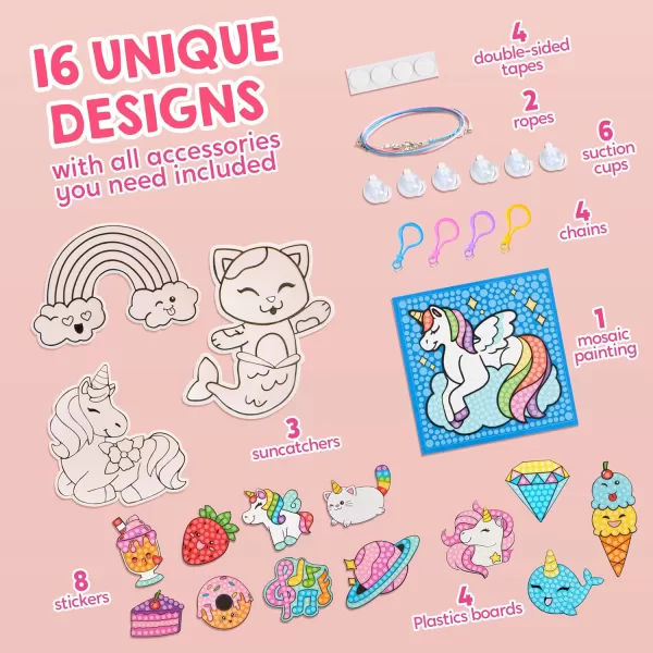 Klever Kits 16 Projects Gem Art Kids Diamond Gem Painting Kit with 5D Gem Arts and Crafts for Girls Ages 612 Gem Craft Activities Kits Premium Art Gift Ideas for Girls Crafts Ages 6 7 8