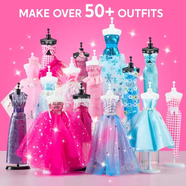 Klever Kits 400PCS Fashion Design Crafts for Kids Art and Crafts Toy DIY Sewing Crafts with 3 Mannequins for Girls Aged 812 Birthday Christmas Presents