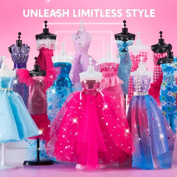 Klever Kits 400PCS Fashion Design Crafts for Kids Art and Crafts Toy DIY Sewing Crafts with 3 Mannequins for Girls Aged 812 Birthday Christmas Presents