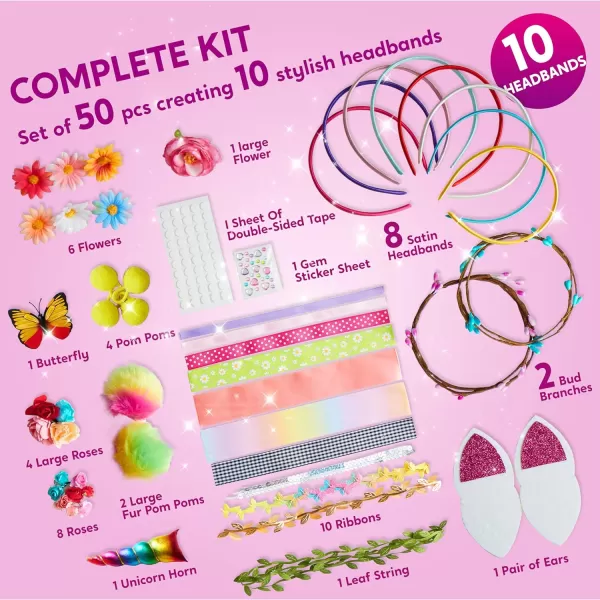 Klever Kits Headband Making Kit for Girls  Make Your Own Fashion Headbands  DIY Hair Accessories Set DIY Arts and Crafts Gifts for 5 6 7 Year Old