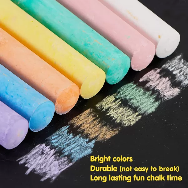 160 PCS Sidewalk Chalks Set NonToxic Washable Jumbo Chalk for Outdoor Art Play Painting on Chalkboard Blackboard and Playground