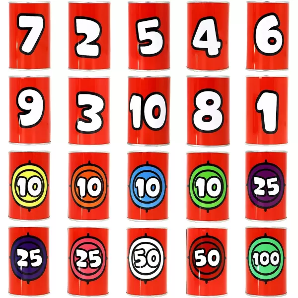 JOYIN 13 Pcs Carnival Bean Bag Toss Knockdown Can Game Set Holiday ampamp Birthday Party Games Outdoor Lawn Yard Activity for Kids Party Favors Easter Egg Hunt for Classroom Gifts Monster StyleNumber
