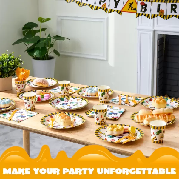 JOYIN 145 Pcs Unicorn Birthday Party Supplies with Unicorn Banner for Girls 24 Serves Unicorn Disposable Tableware Set with Plates  Cups Napkins and Cutlery Sets for Unicorn Themes Party Kids 2 3Construction