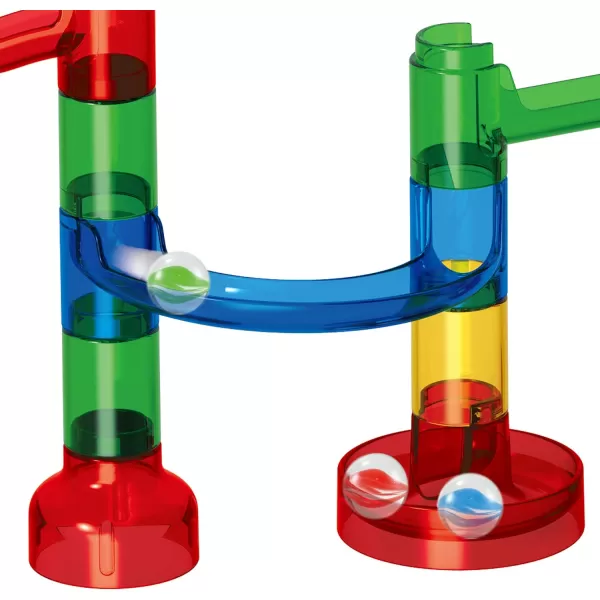 JOYIN 170Pcs Glowing Marble Run Construction Building Blocks Toys with 5 Glow in The Dark Glass Marbles STEM Educational Building Block Toy120 Plastic Pieces  50 Glass MarblesSuper Set