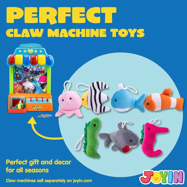 JOYIN 24 Pack Mini Animal Plush Toy Assortment 24 Units 3quot Each Animals Keychain Decoration for Kids Small Stuffed Animal Bulk for Kids Carnival Prizes School Gifts Valentines Day Party FavorsSea Animals