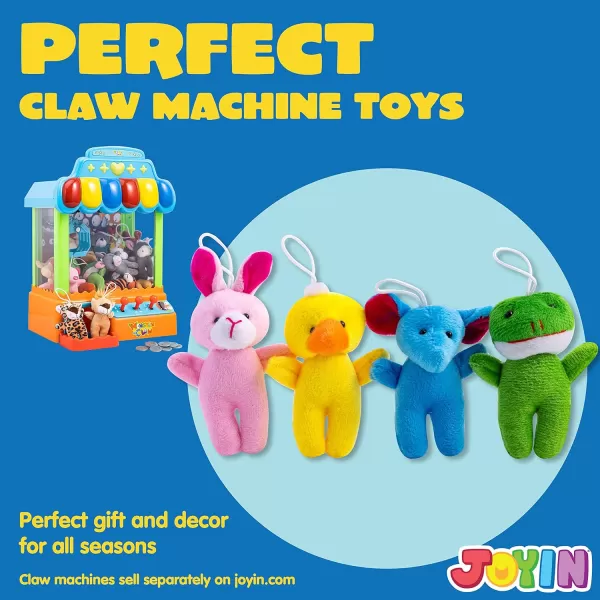 JOYIN 24 Pack Mini Animal Plush Toy Assortment 24 Units 3quot Each Animals Keychain Decoration for Kids Small Stuffed Animal Bulk for Kids Carnival Prizes School Gifts Valentines Day Party FavorsStanding Animals