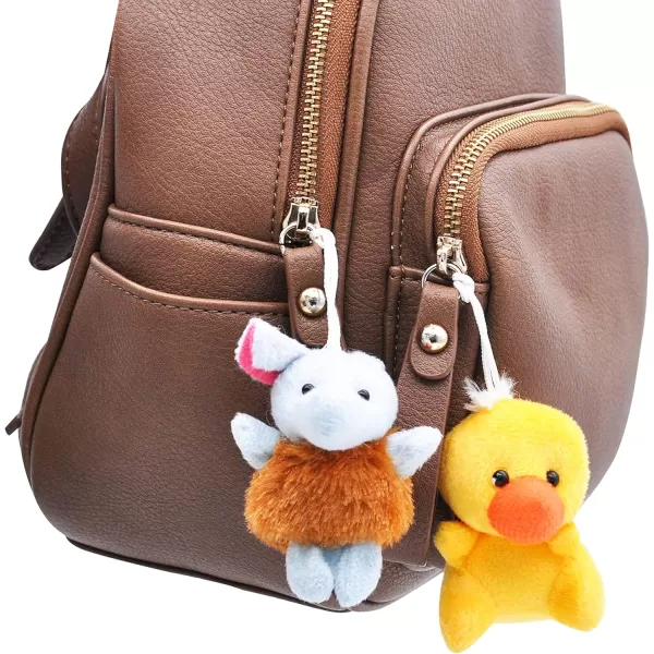 JOYIN 24 Pack Mini Animal Plush Toy Assortment 24 Units 3quot Each Animals Keychain Decoration for Kids Small Stuffed Animal Bulk for Kids Carnival Prizes School Gifts Valentines Day Party FavorsModern
