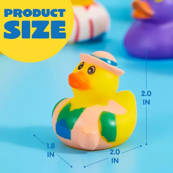JOYIN 30 Pcs Rubber Ducks Random Assortment Mini Rubber Duckie Toys with Mesh Carry Bag for Kids Baby Bath Shower Toys Birthday Gifts Summer Beach Pool Activity Carnival Holiday Party Favors