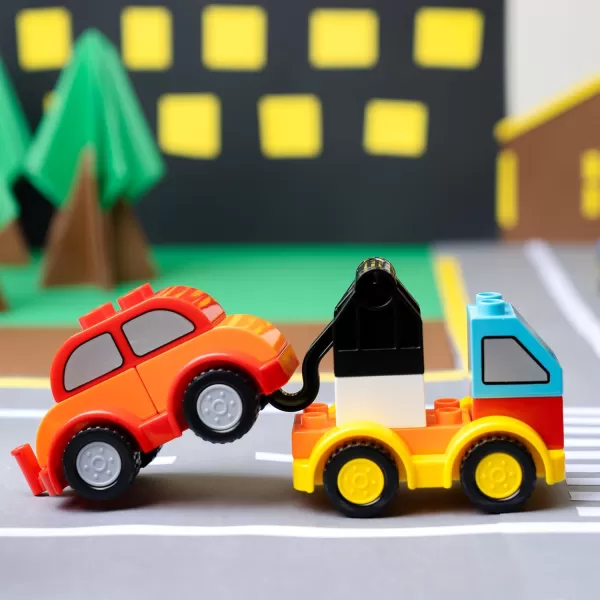 JOYIN 80Pcs Toddlers Car Building Blocks Set 12Pcs Different Vehicles Build Your Own Toy Cars Compatible with Brand Name Building Bricks for Kids Boys Girls Birthday Easter Gift