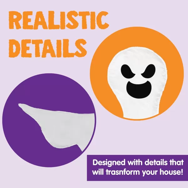 JOYIN Halloween Tree Wrap Ghost Decoration Cute Design Decor for Outdoor Lawn Party SuppliesAngry
